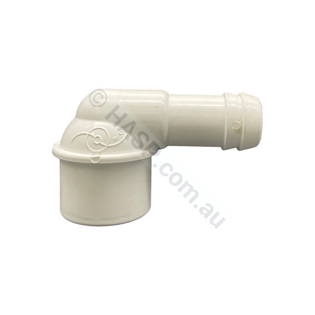 19mm Barb to 25mm Spigot - Barb Adaptor - 90° Angle - Pool & Spa