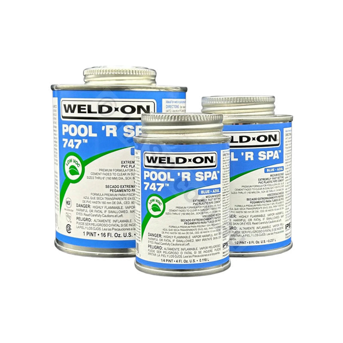 747 IPS Weld-on Pool ’R Spa Plumbing Glue - 237mL- Blue - Tools