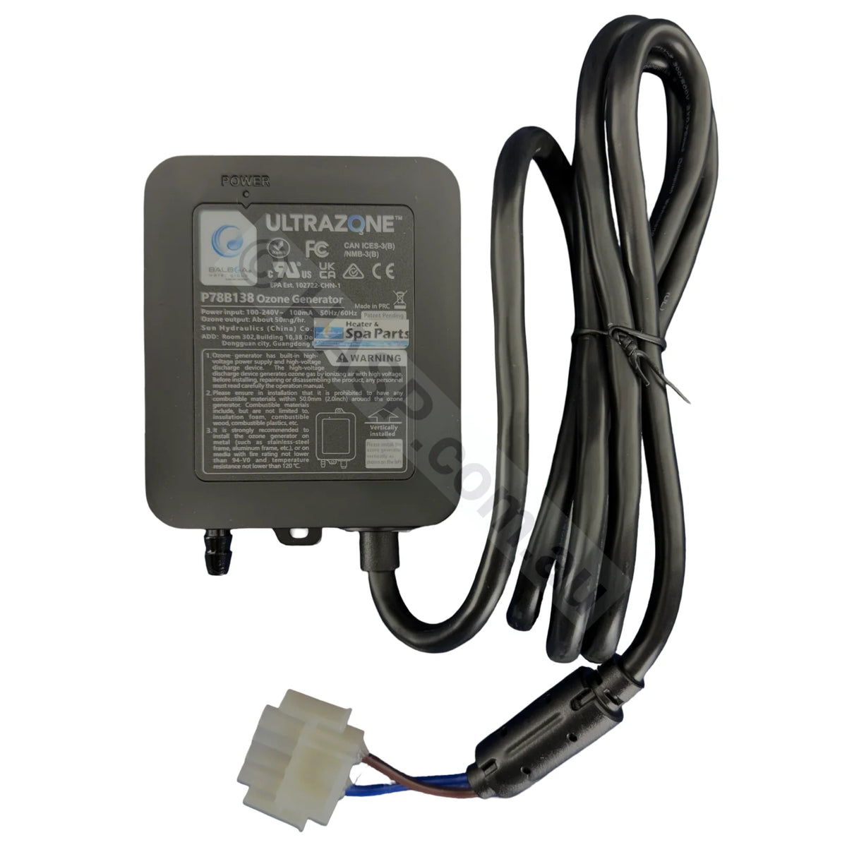 Balboa UltraZone 50mg/hr Spa CD Ozone Generator Pool & Spa