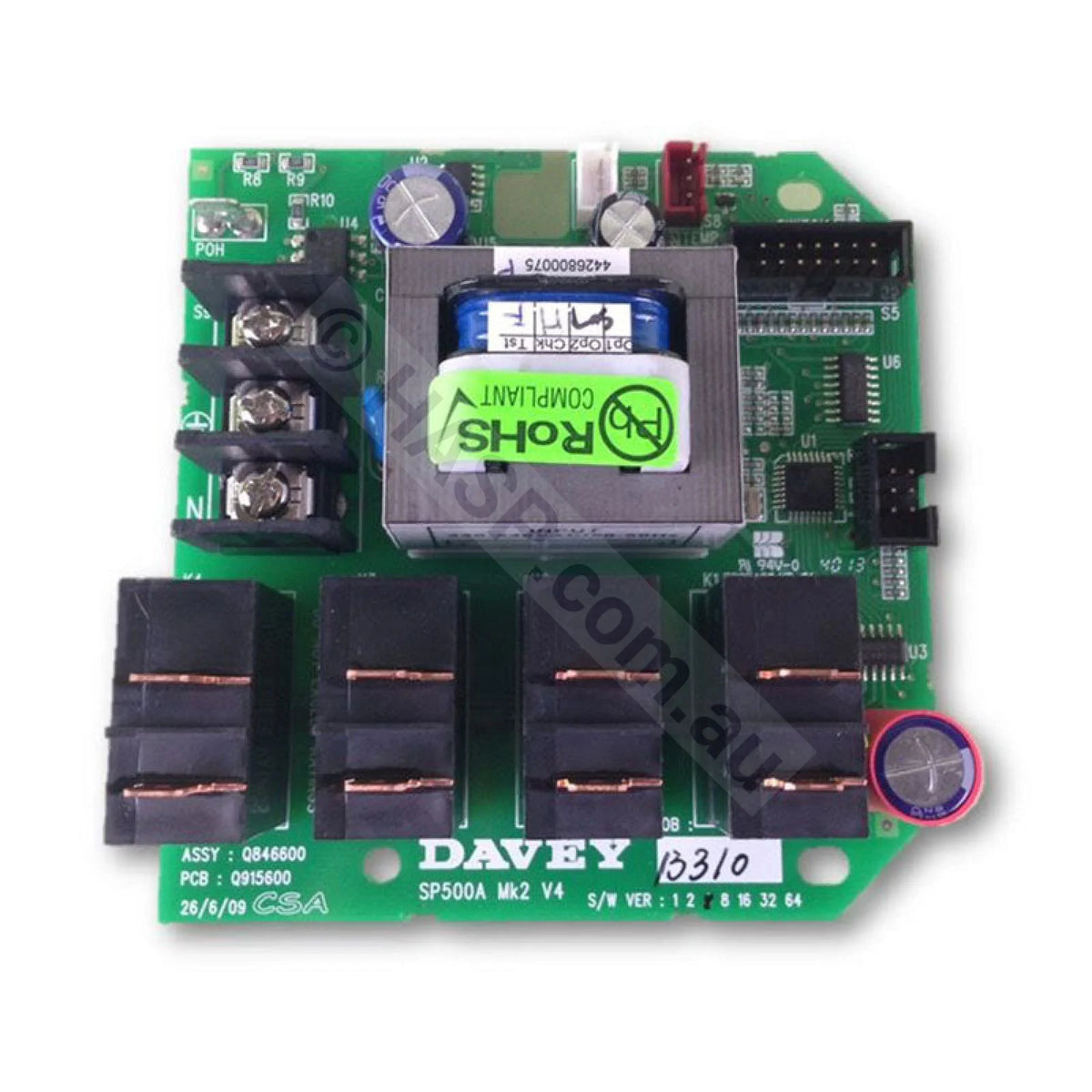 Davey SpaQuip Spa Power 500 54500 Circuit Board - SP500 MKII PCB - PCBs
