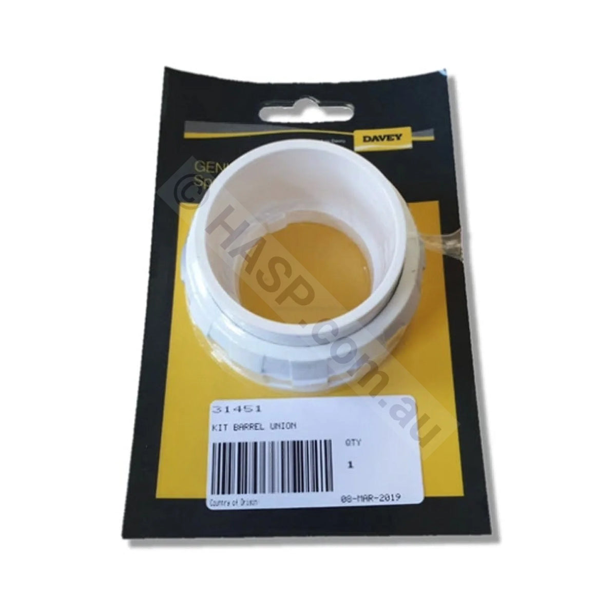 Davey XB XS Celsior Xcelsior Pump Barrel Union Fitting - Plumbing & Fittings