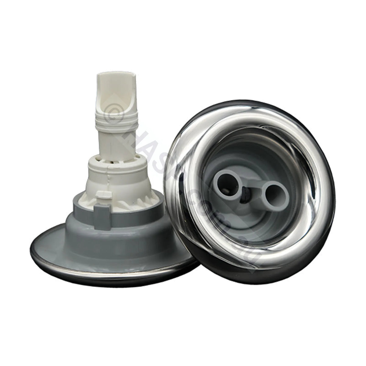 Edgetec Excess Spa Pool Jet - Twin Spin - Stainless Grey - 84mm - Pool & Spa