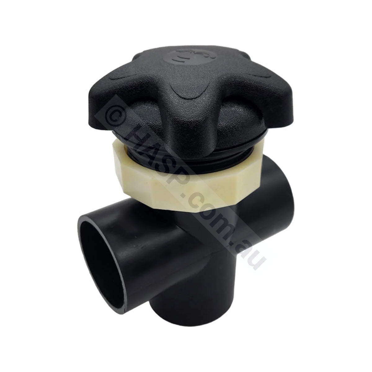 Jazzi Spas 50mm 3 Way Diverter - Black