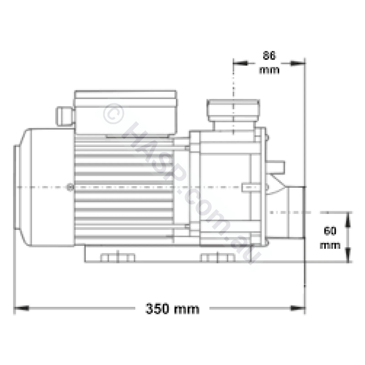 LX Whirlpool TDA 100 1.0HP Spa Jet & Circulation Pump - DXD 310 Repalcement Pump
