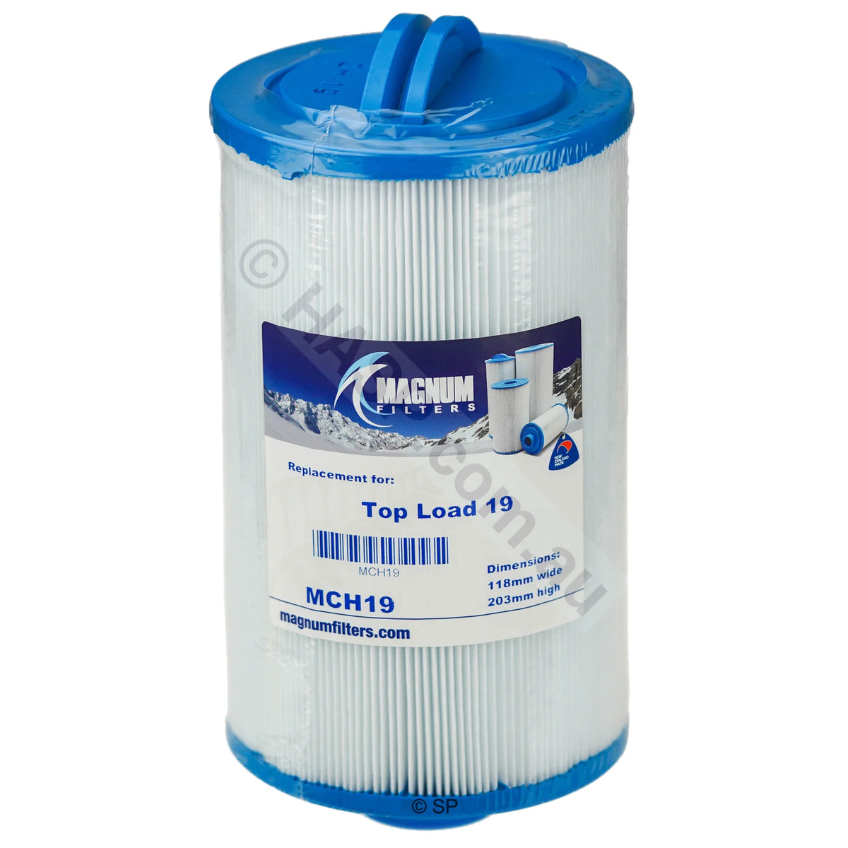 Spatex MCH19 Stoked Stainless Spas 19 sqft Filter Cartridge - 203mm x 118mm