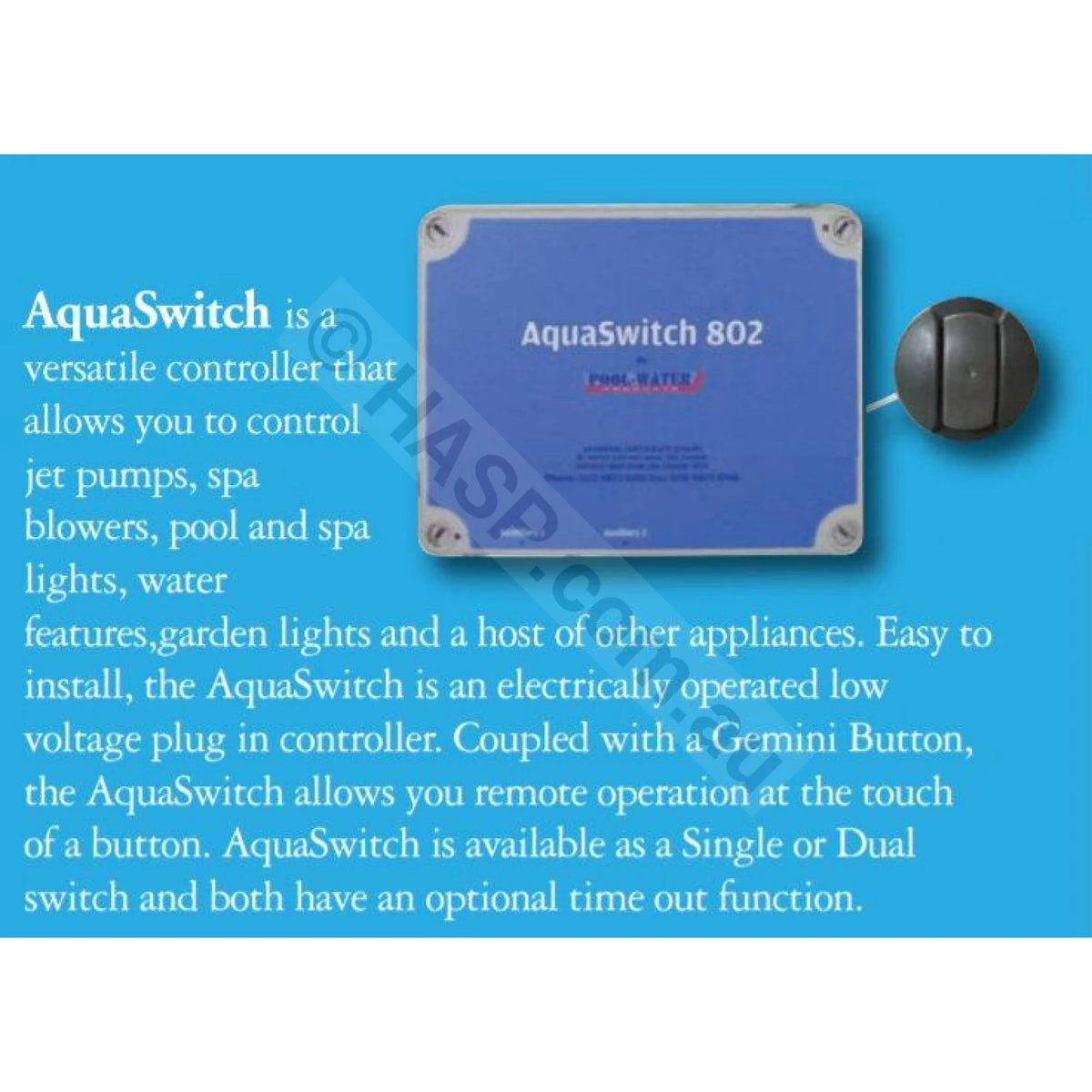 Gemini Aquaswitch 801 and 802 Pool Spa Control System by Pool Water Products - Heater and Spa Parts