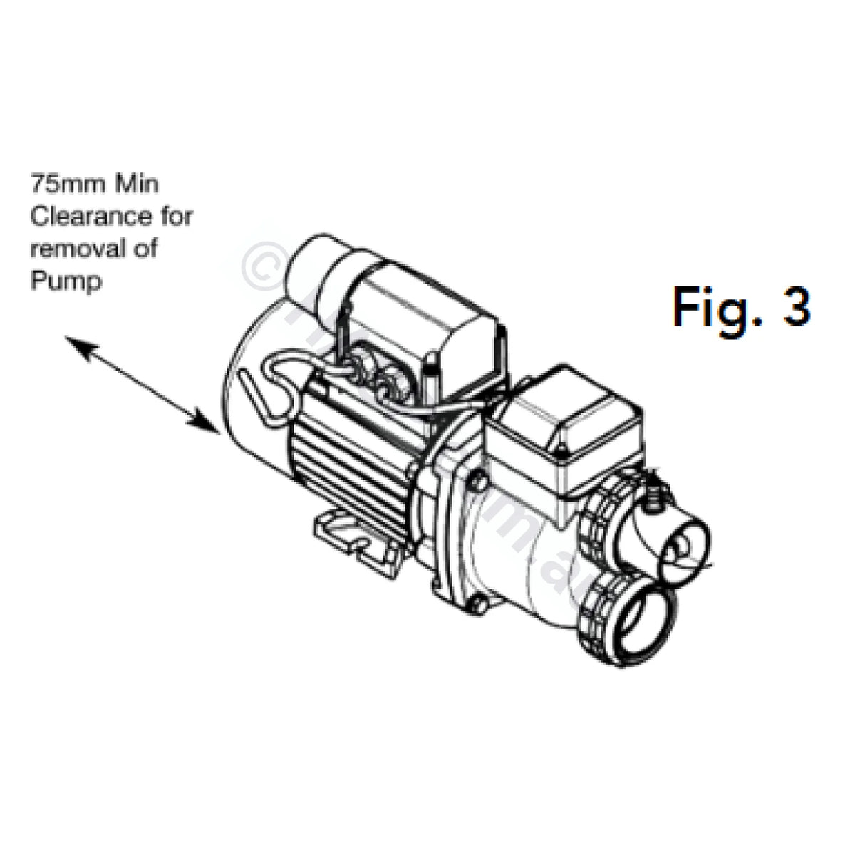 Onga Balboa 2381 1HP w/ 1.35kW Heater - Heated Spa Bath Pump - B-23810100 - Pump