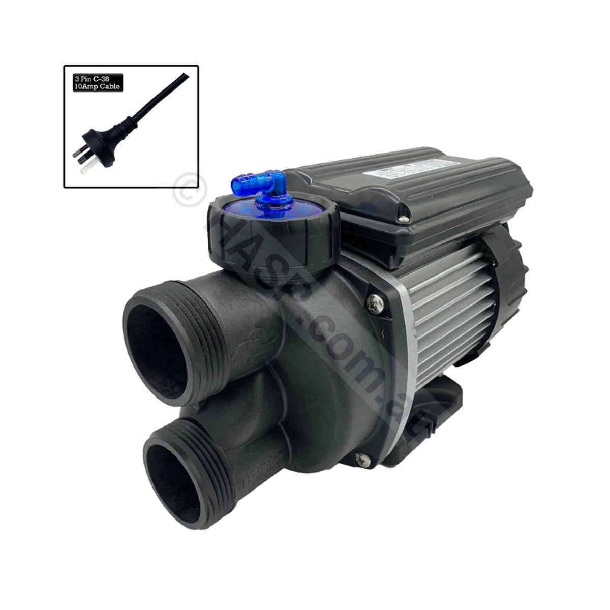 Spa-Craft Edgetec / Decina Triflo 1.0HP Auto-Heat w/ Air Switch - Spa Bath Pump - Pool & Spa