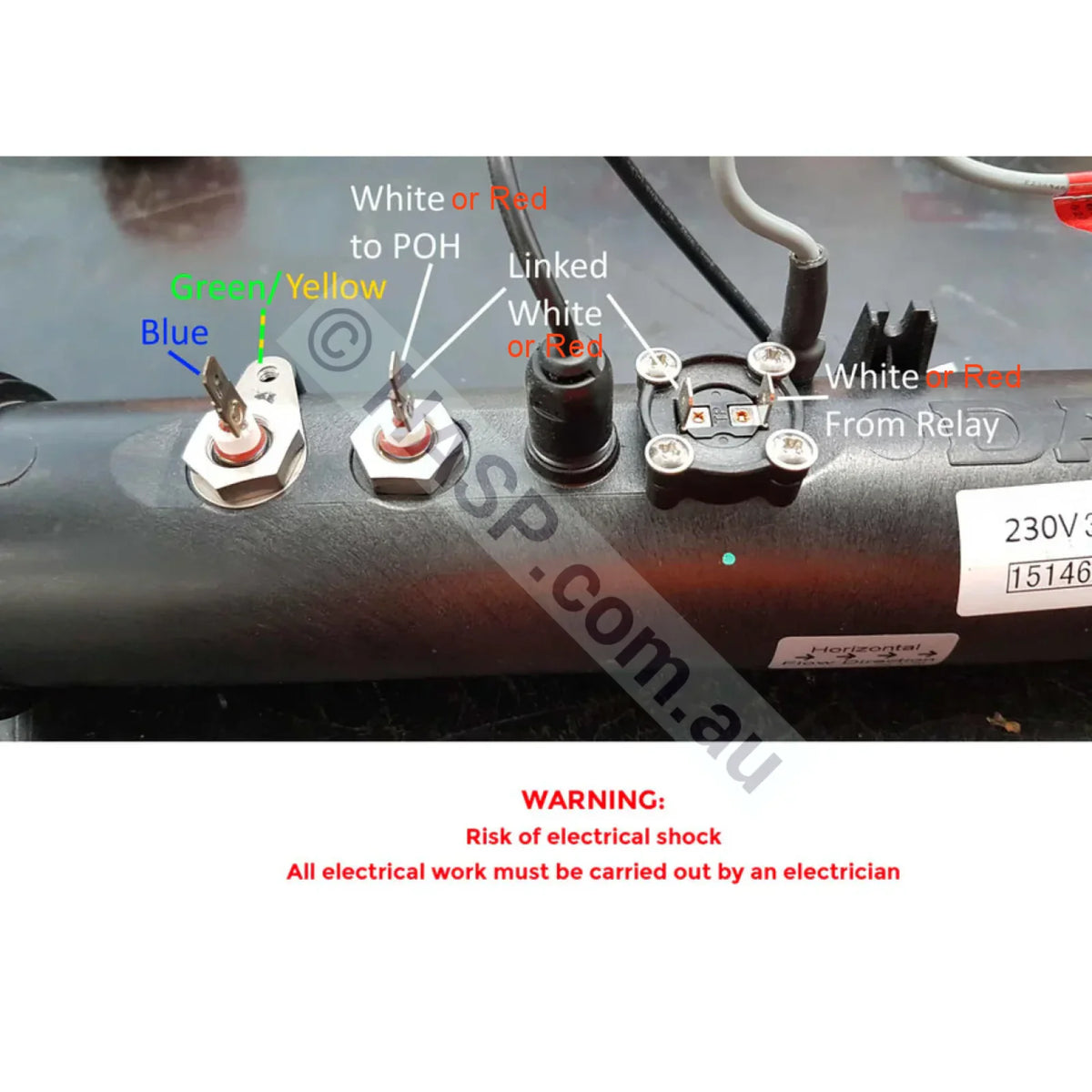 1.5kW Davey Spaquip Spa Power 600 601 800 Heater Element Tube Assembly Heaters