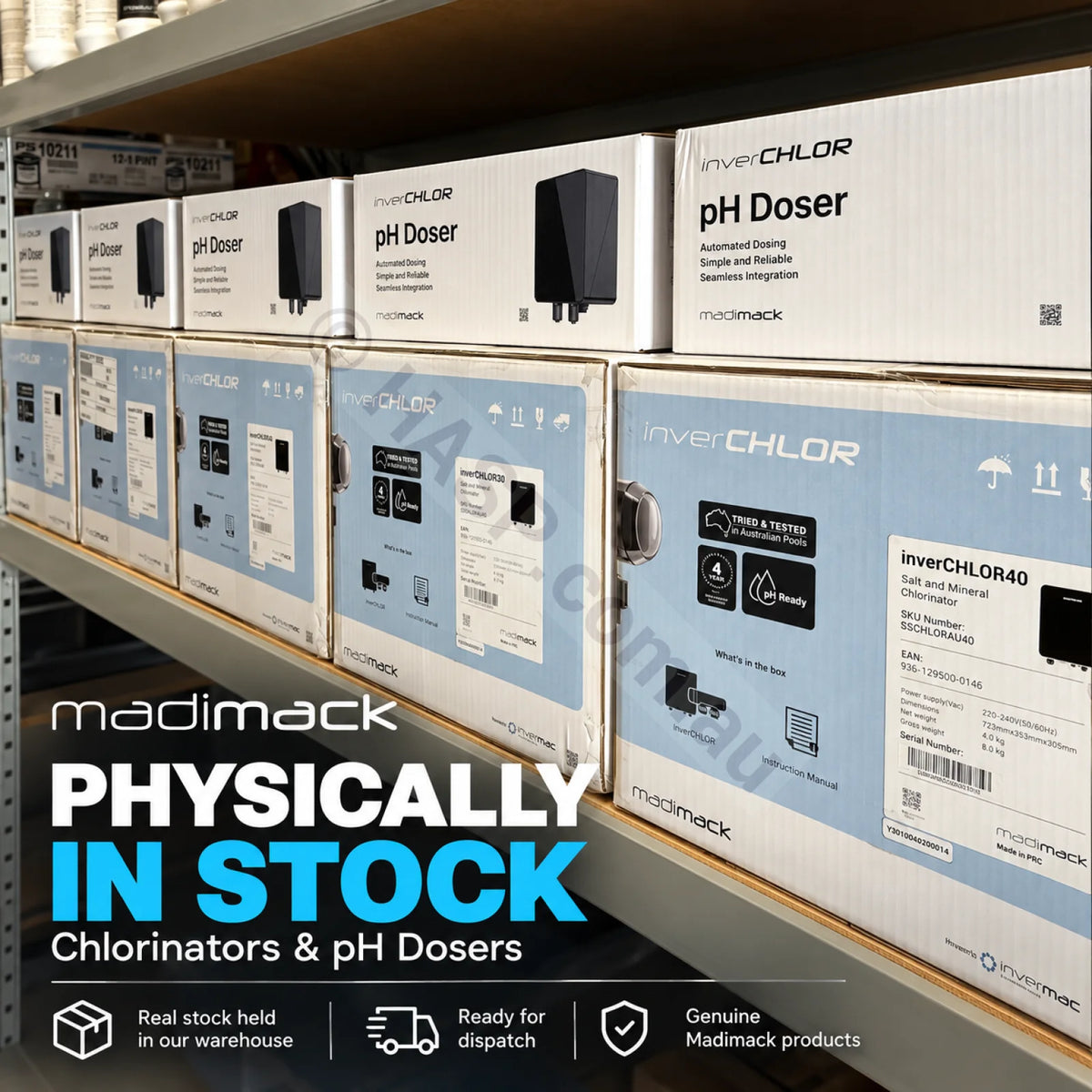 20gm Madimack Inverchlor Salt & Mineral Chlorinator w/ WiFi - Astralpool Hurlcon Retrofit