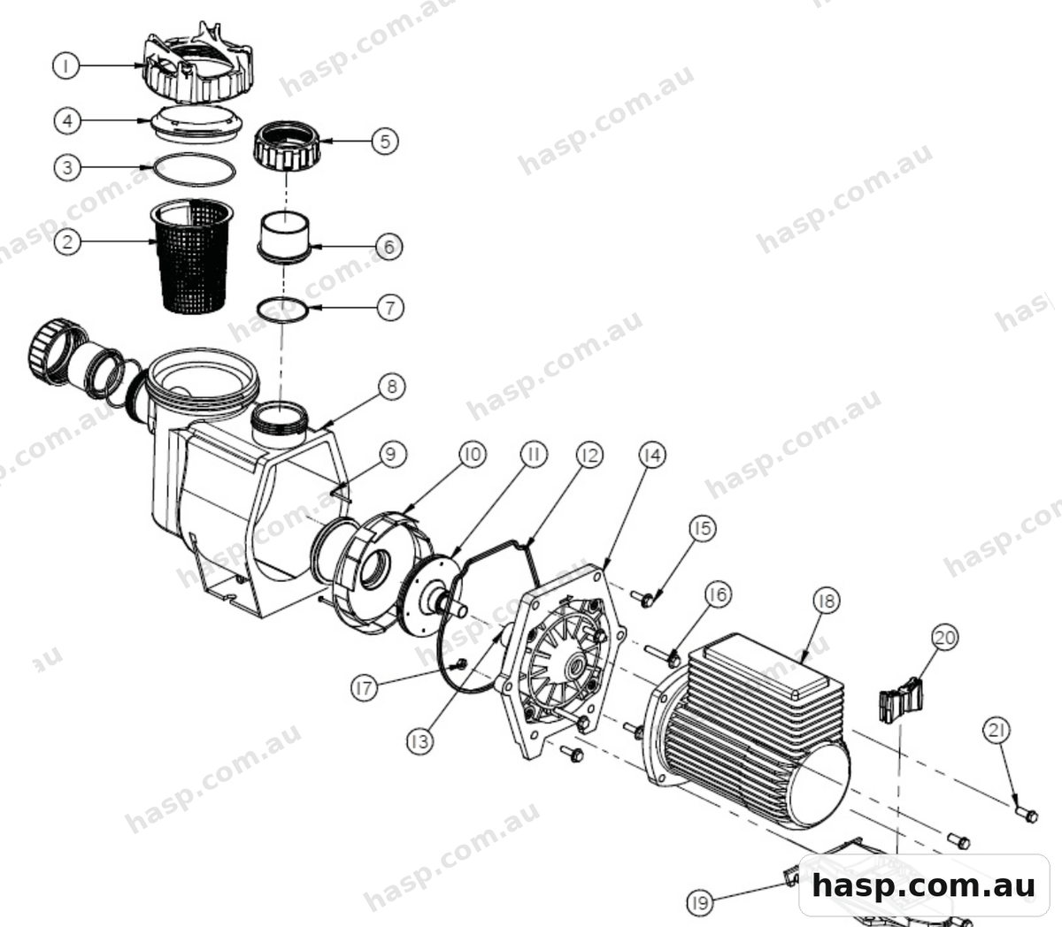 AstralPool E-COMBIE PUMPS Spare Parts