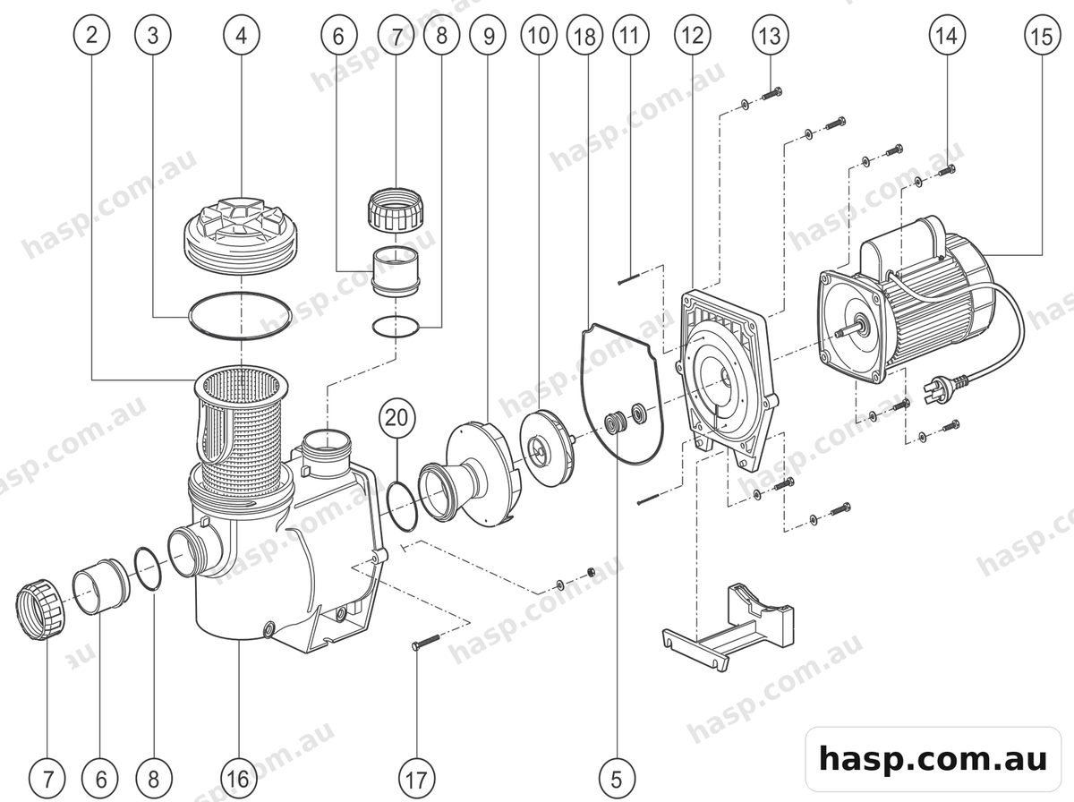 AstralPool E-SERIES PUMPS Spare Parts