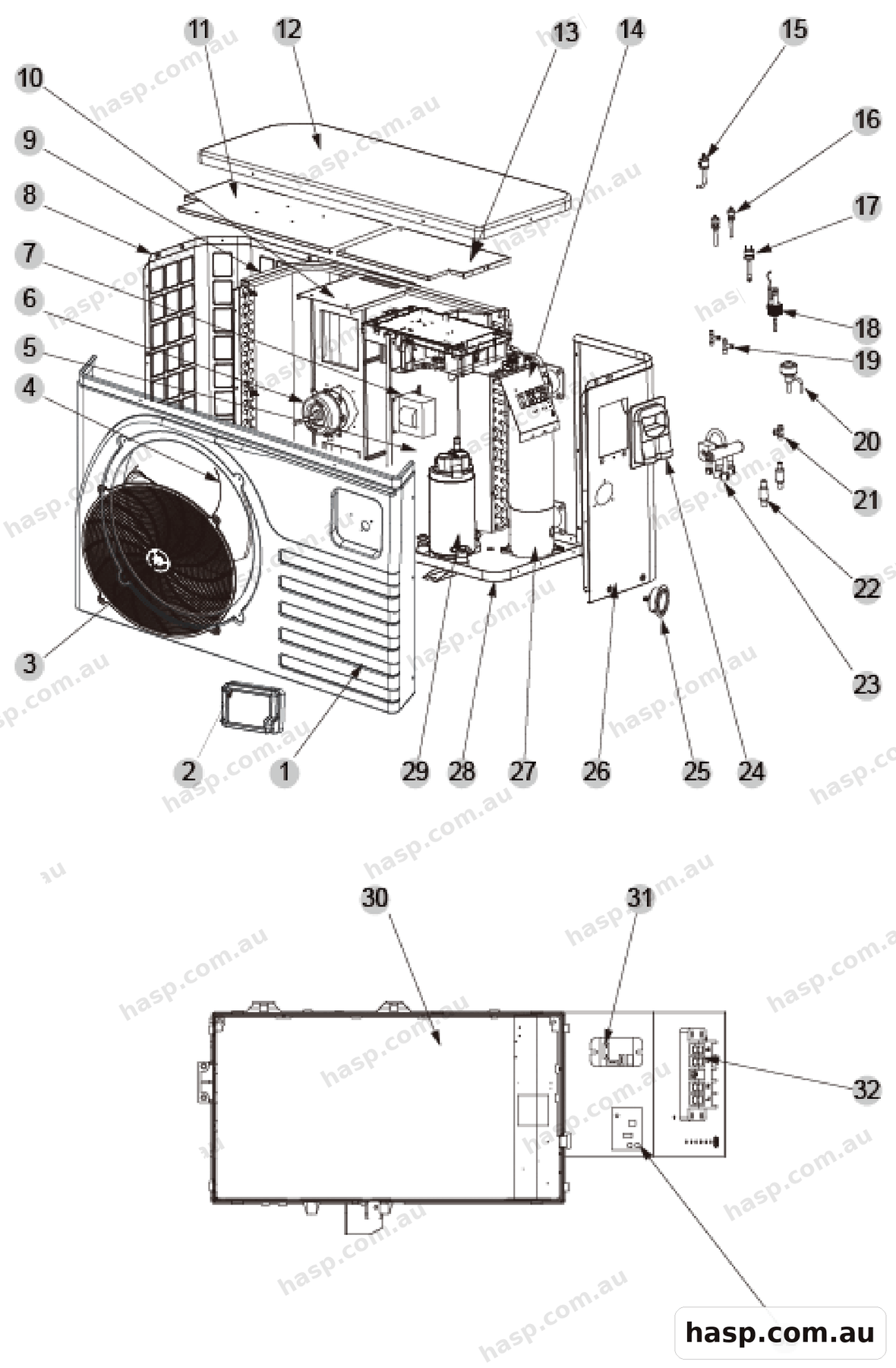 AstralPool ECO INVERTER 12KW INVERTER HEAT PUMP Spare Parts