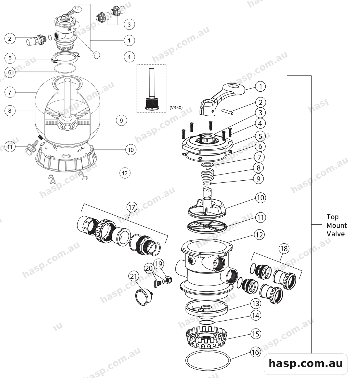 AstralPool FILTER PARTS Spare Parts