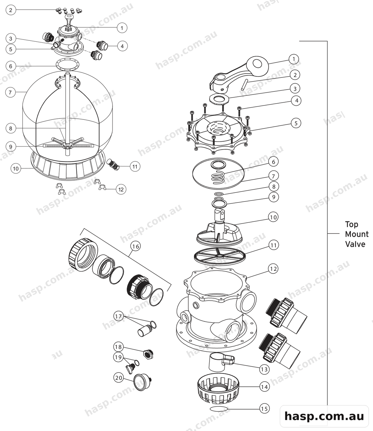 AstralPool FILTER PARTS Spare Parts
