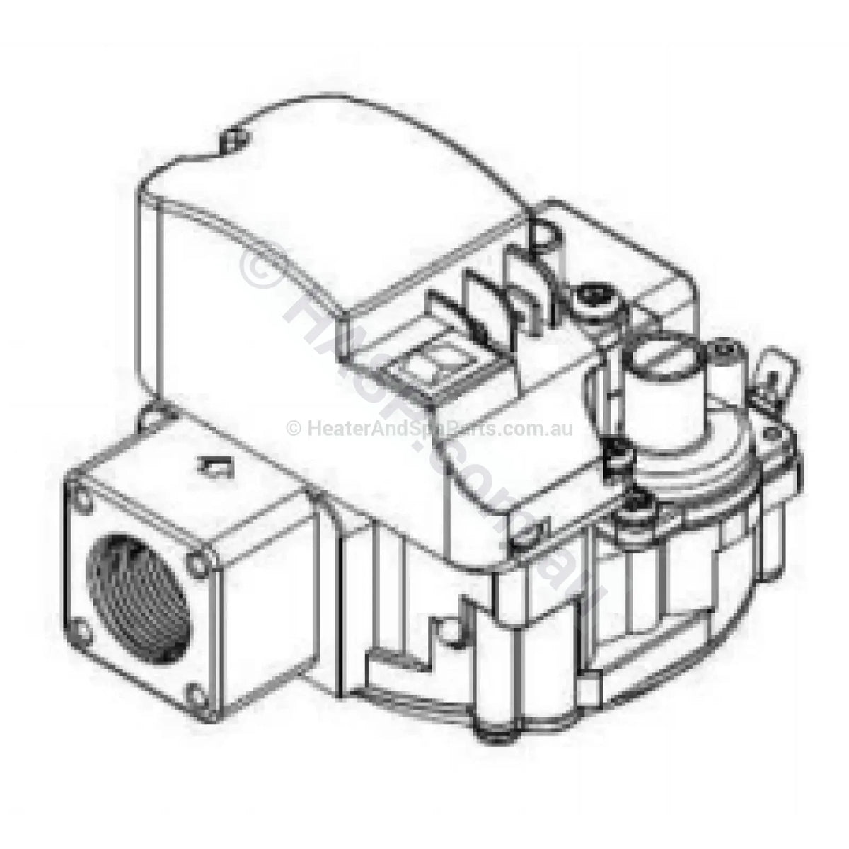 Hurlcon Astralpool Gas Regulator Valve For Hx 70 120 Jx 130 160 And Wx Heaters Gas Heater Parts