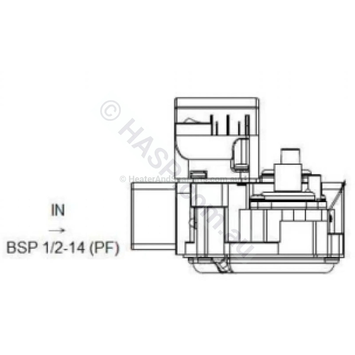 Hurlcon Astralpool Gas Regulator Valve For Hx 70 120 Jx 130 160 And Wx Heaters Gas Heater Parts