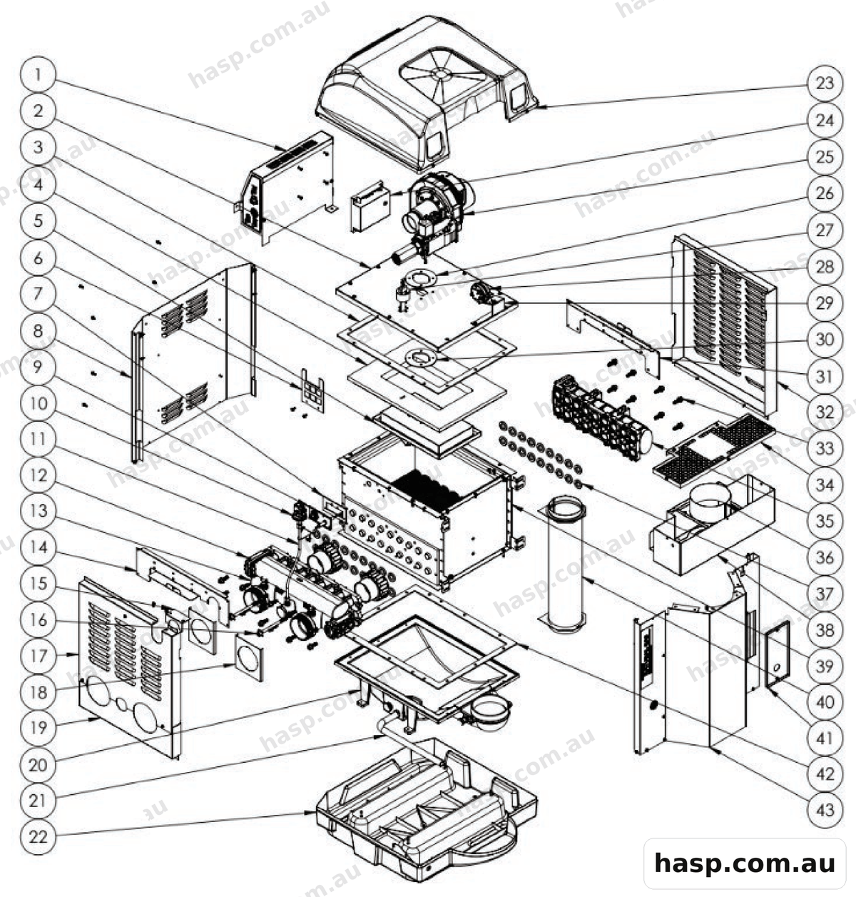 AstralPool ICI 200C GAS HEATER Spare Parts