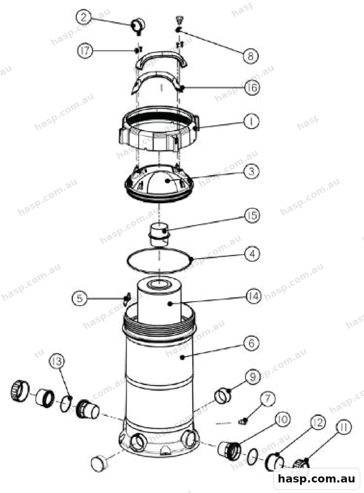 AstralPool IX50 IN LINE LEAF CANISTER Spare Parts