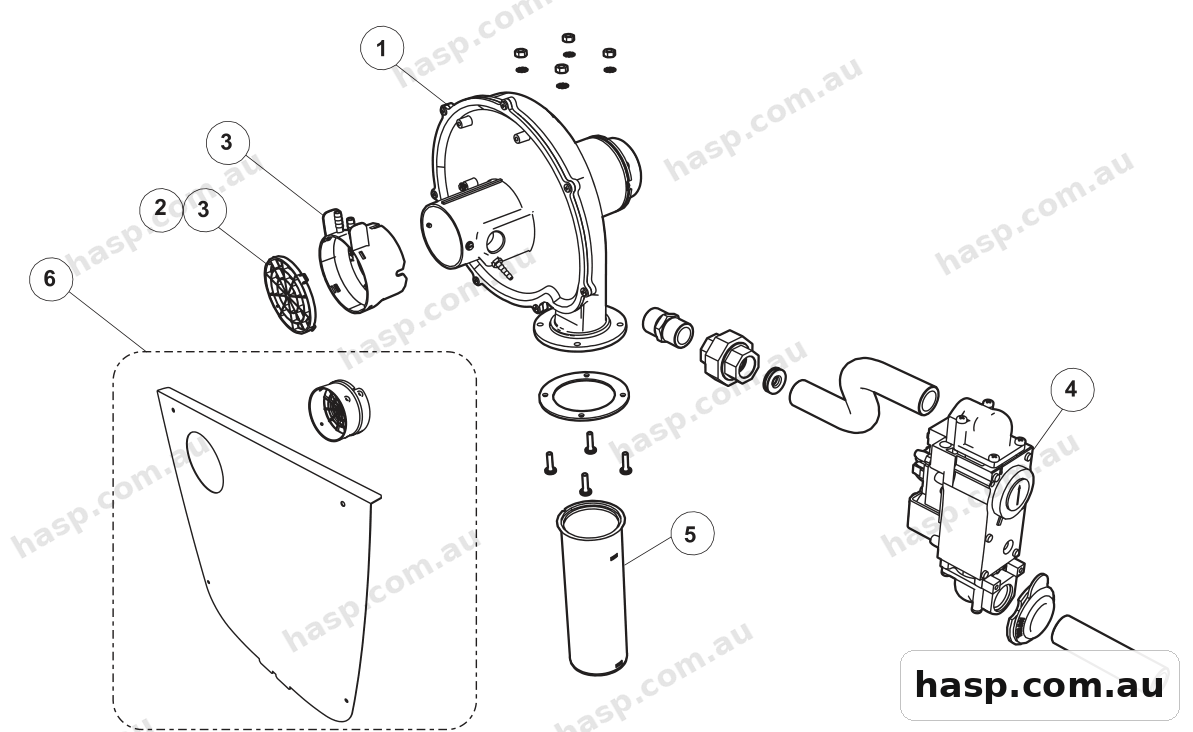 AstralPool IXI GAS HEATERS - BURNER ASSEMBLY Spare Parts
