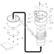 Astralpool IXI / Zodiac JXi combustion chamber exploded diagram, item 4 200 Combustion Chamber Shelf (Set of 2) R0590701
