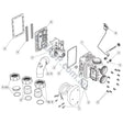Astralpool IXI / Zodiac JXi water system exploded diagram, item 7 3 Port Manifold (No Backplate) R0590101