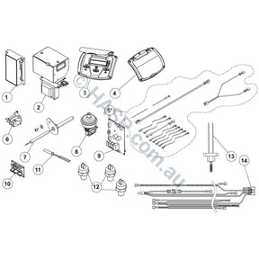 Astralpool IXI / Zodiac JXi electrical system exploded diagram, item 14 Power Interface Harness R0457702
