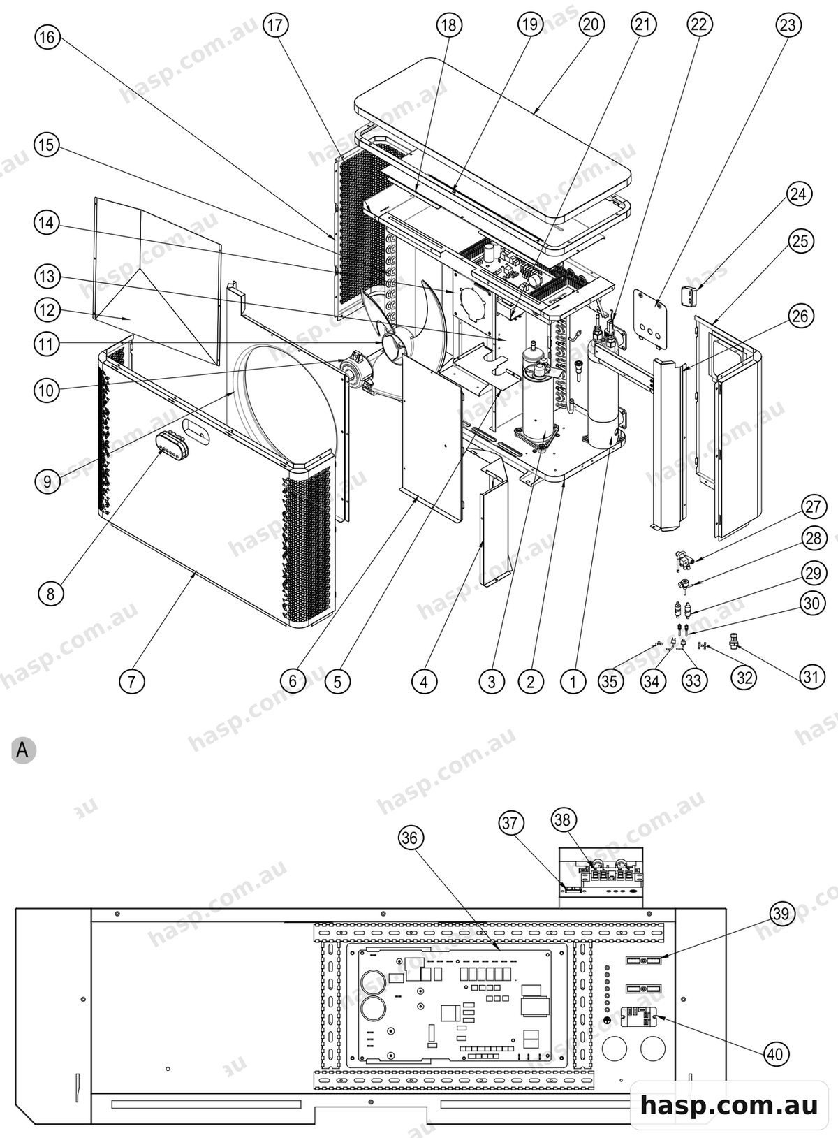 AstralPool PINNACLE IHP SD 125 Spare Parts
