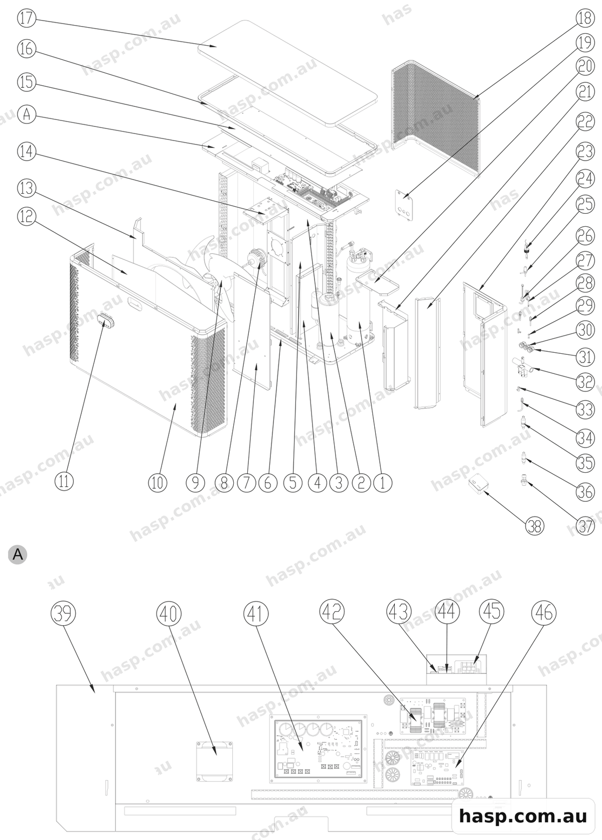 AstralPool PINNACLE IHP SD 250 Spare Parts