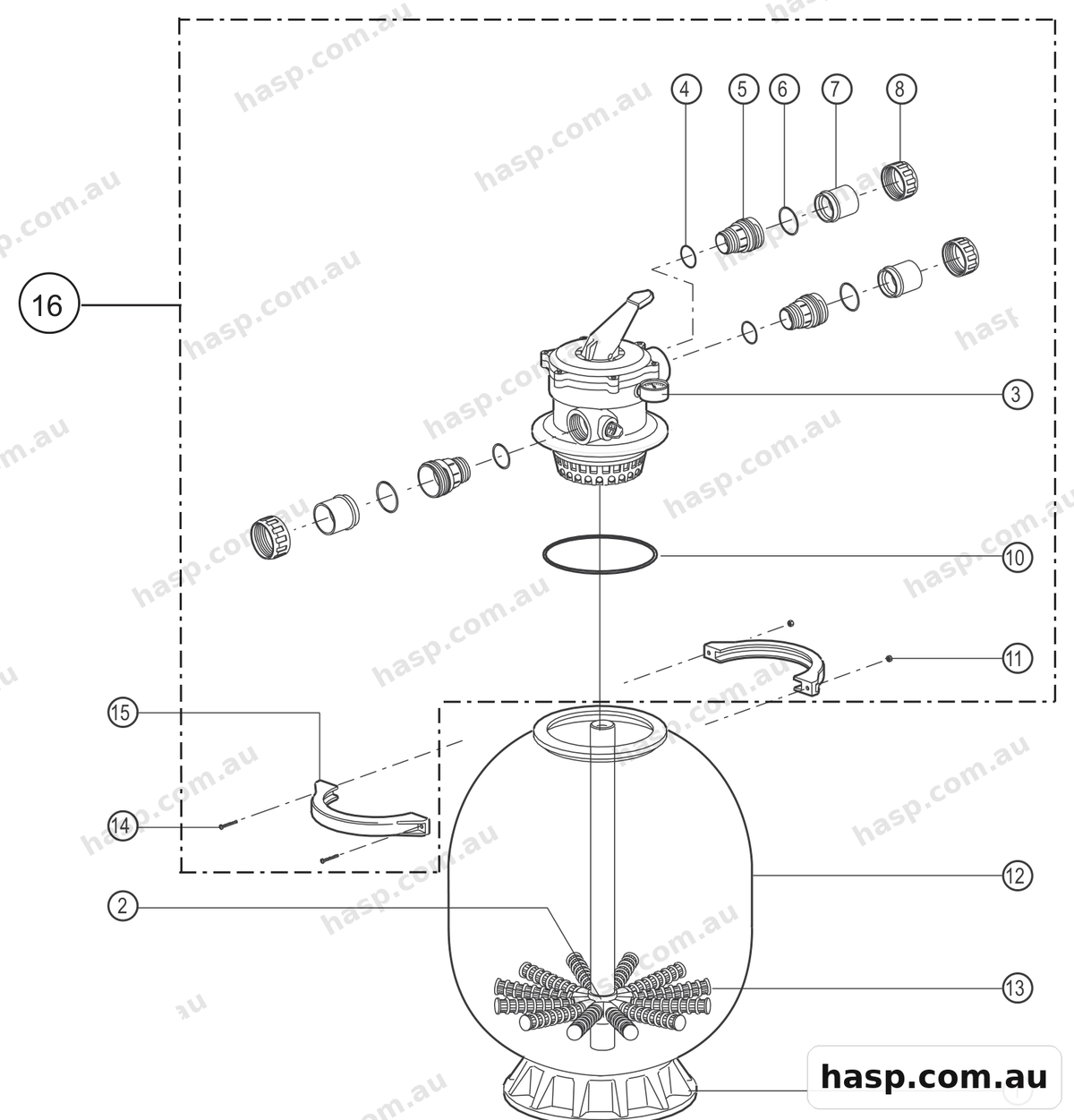 AstralPool RX MEDIA FILTER Spare Parts