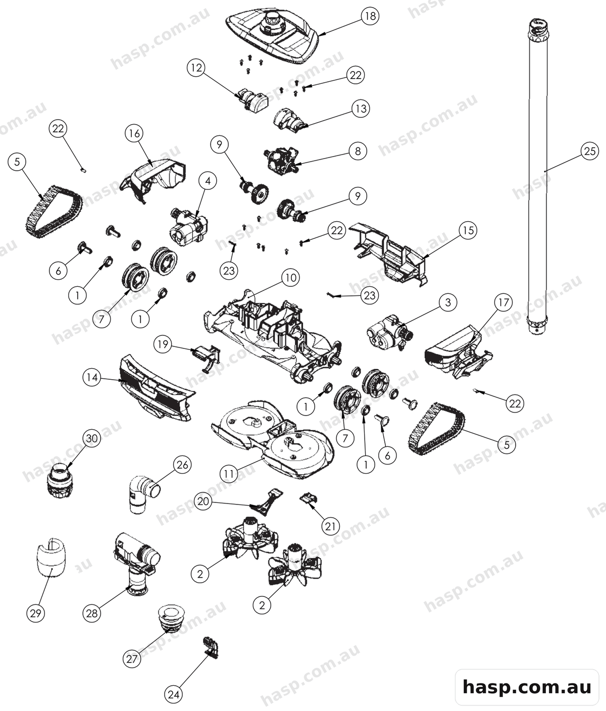 AstralPool S20 SUCTION CLEANER Spare Parts