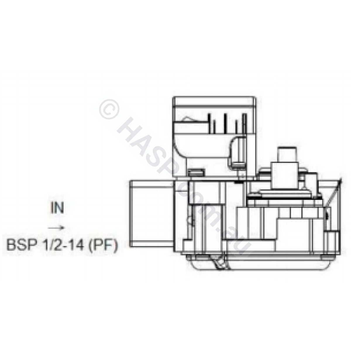 Techrite - Hurlcon Astralpool Gas Regulator Valve for HX 70, HX 120, WX Gas Heaters - Heater and Spa Parts