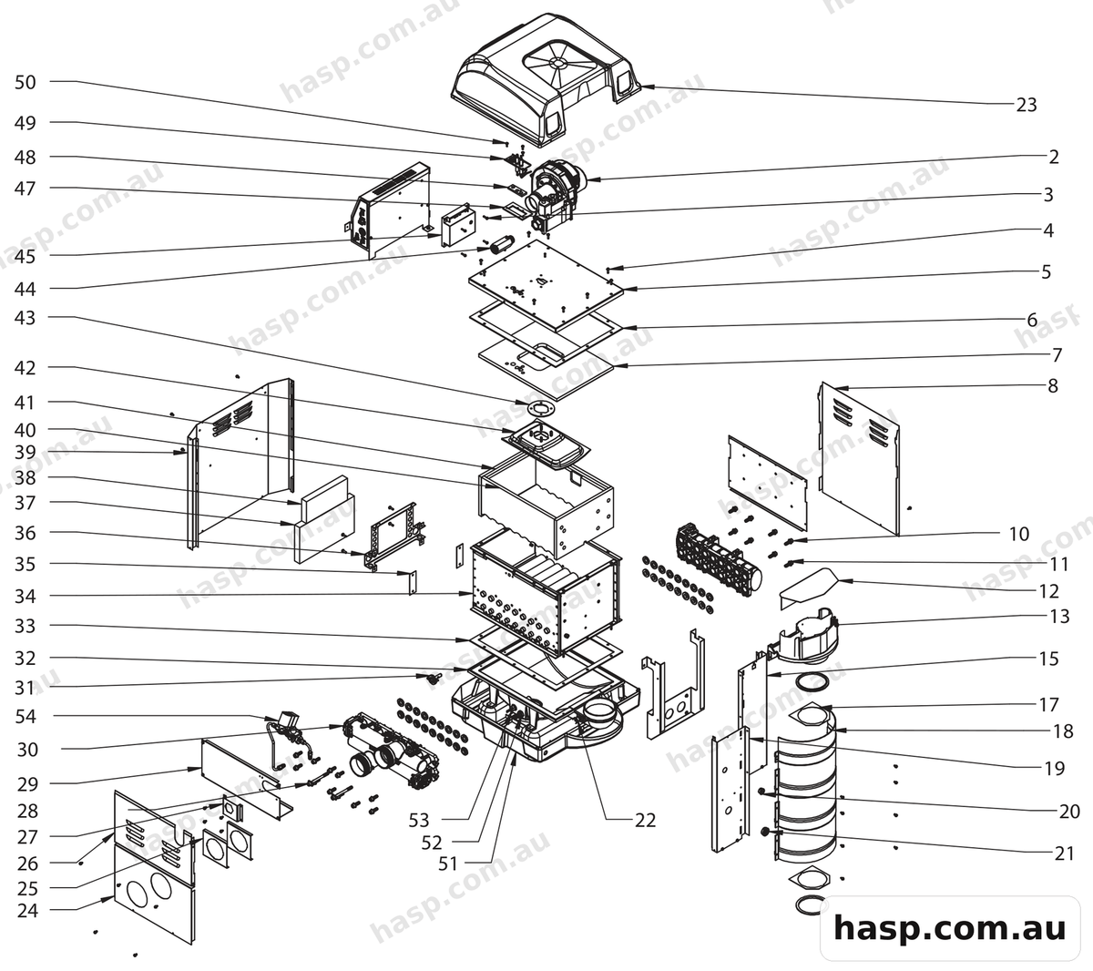 AstralPool VIRON EVO GAS HEATER Spare Parts