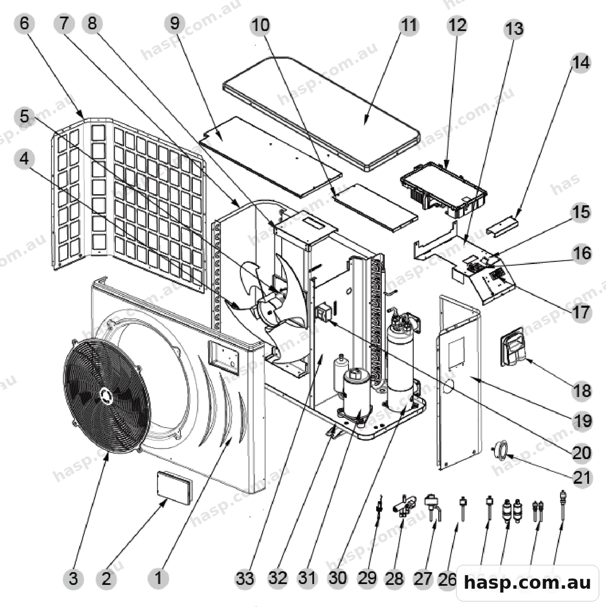 AstralPool VIRON IHP90 9KW INVERTER HEAT PUMP R32 Spare Parts
