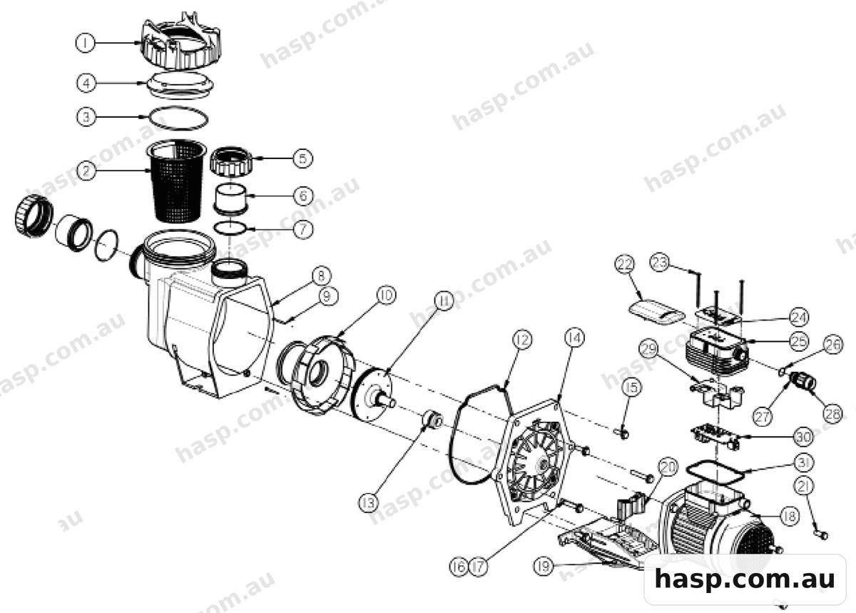 AstralPool VIRON P280 PUMP Spare Parts