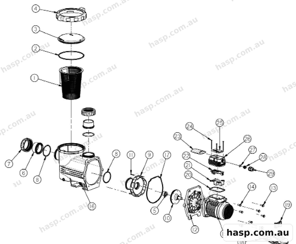 AstralPool VIRON P300 PUMP Spare Parts