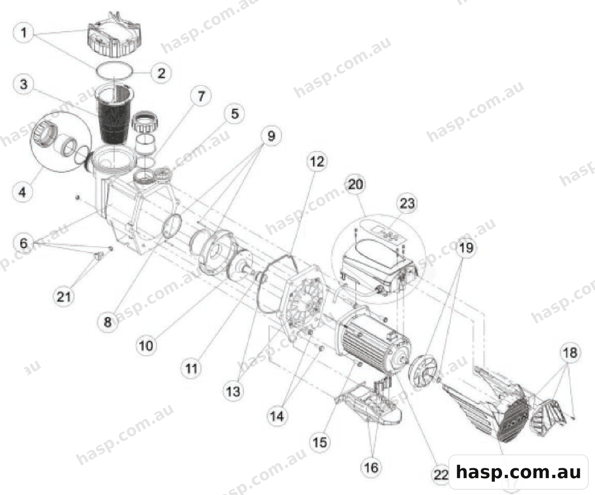 AstralPool VIRON P320 PUMPS Spare Parts