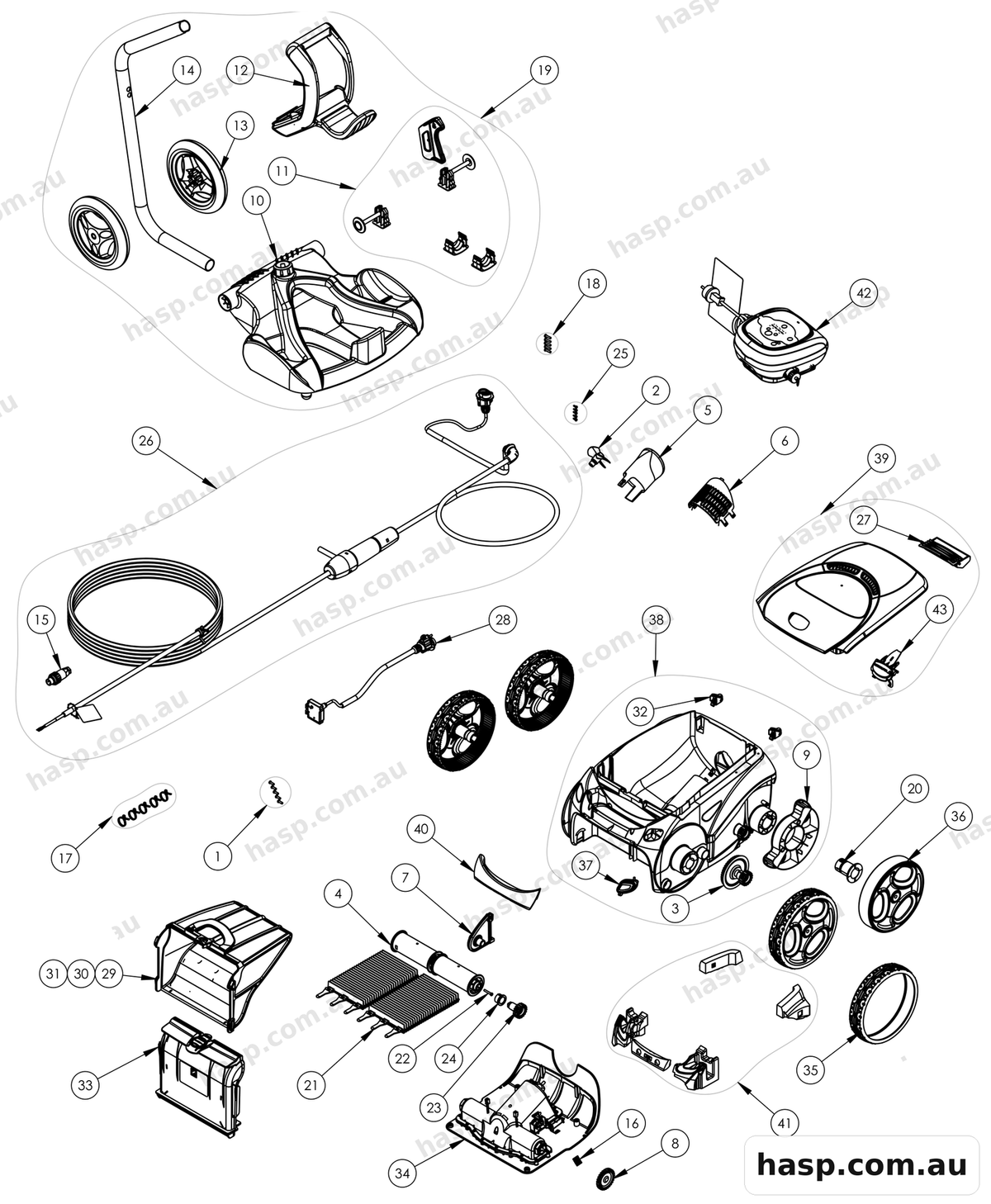AstralPool VIRON QT1000 Spare Parts