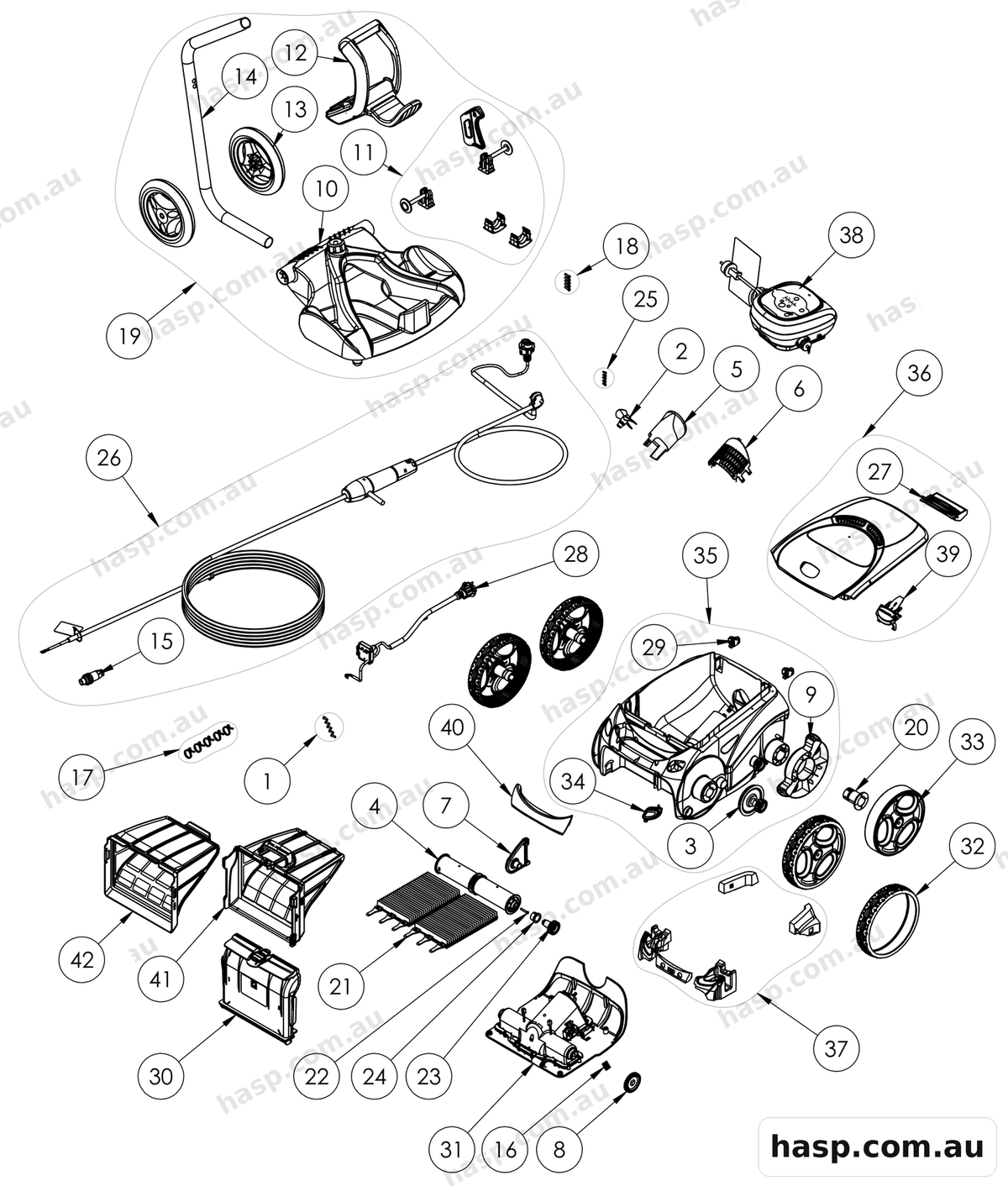 AstralPool VIRON QT1050 Spare Parts