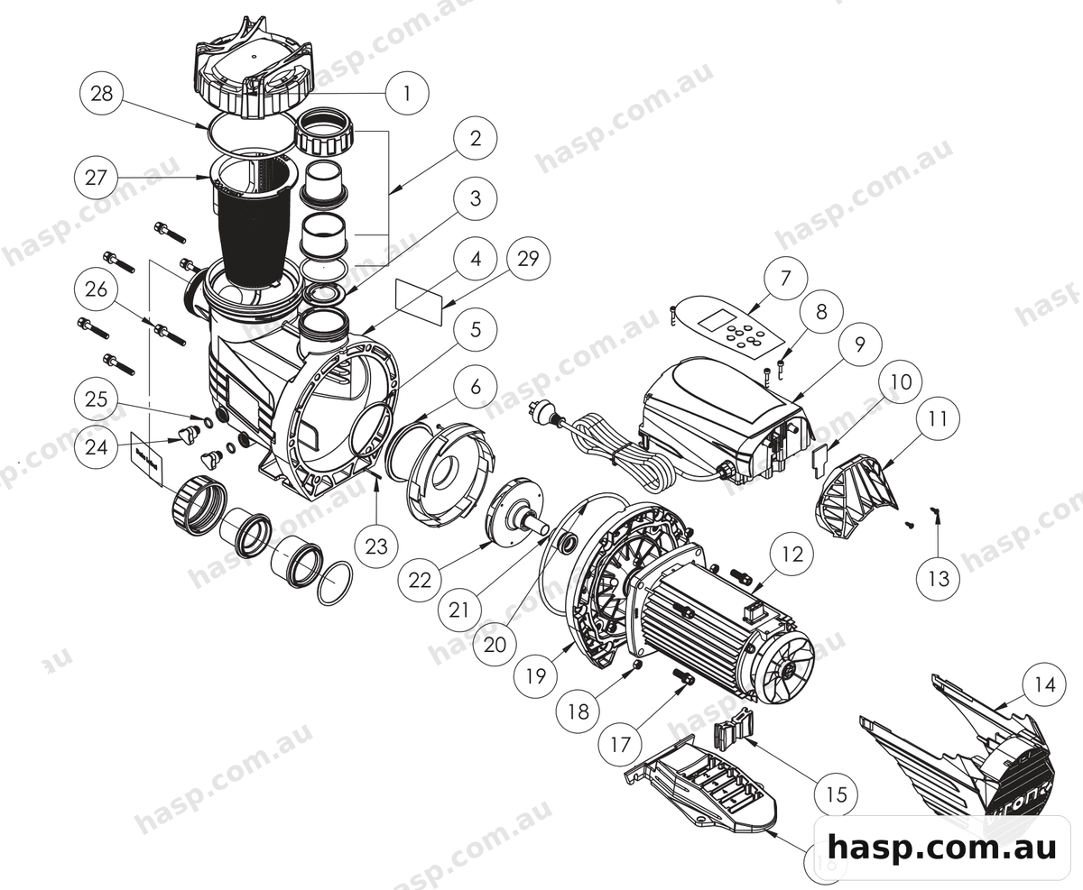AstralPool VIRON XT MKII P320C & P520C Spare Parts