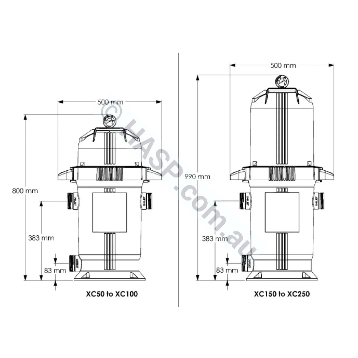 Astralpool XC 75 cartridge filter