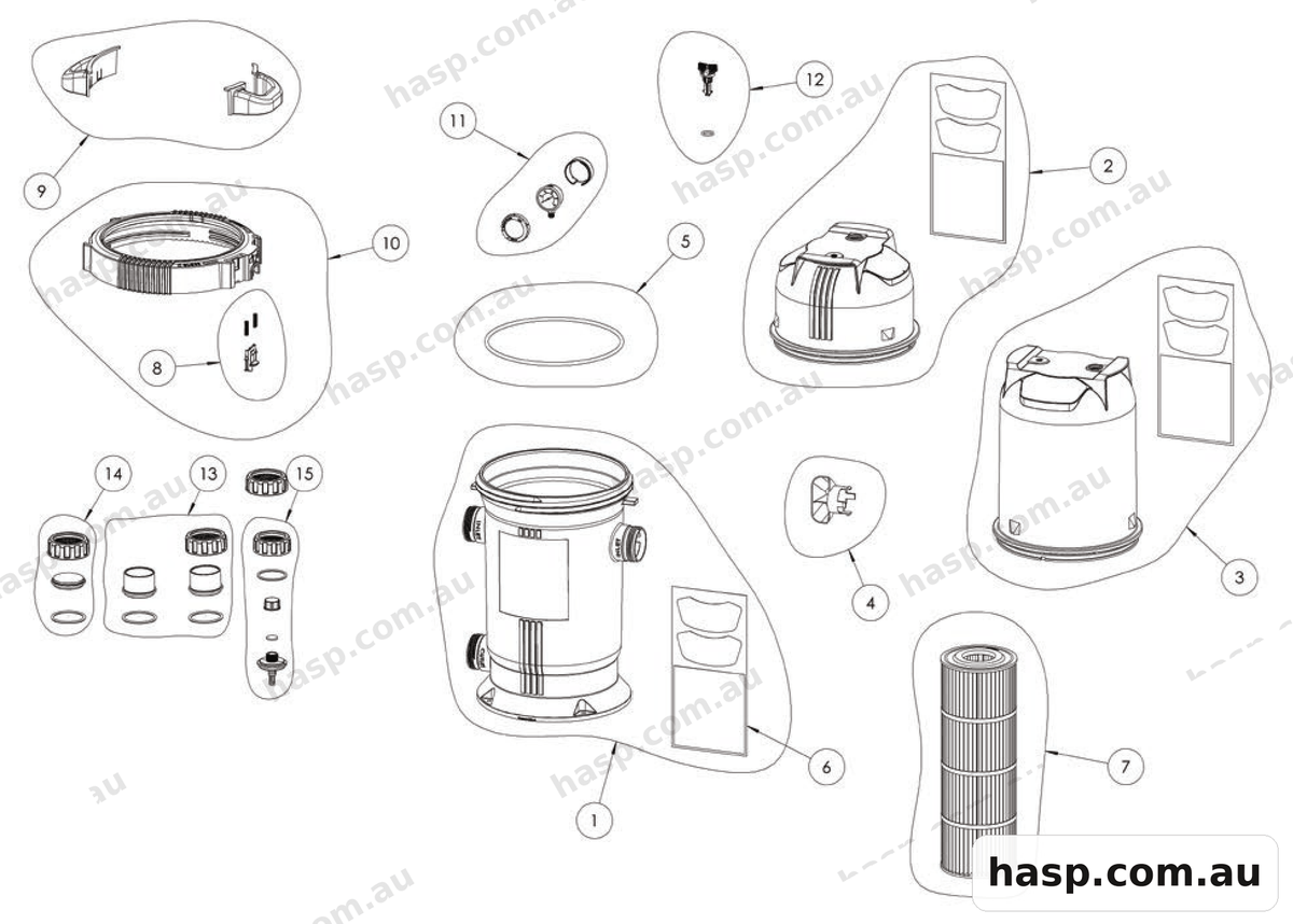 AstralPool XC CARTRIDGE FILTER Spare Parts