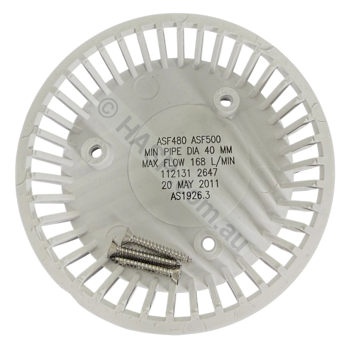 Bath & Pool Suction - Universal 3 Screw - S&P Supa Spa - w/ 40mm male thread
