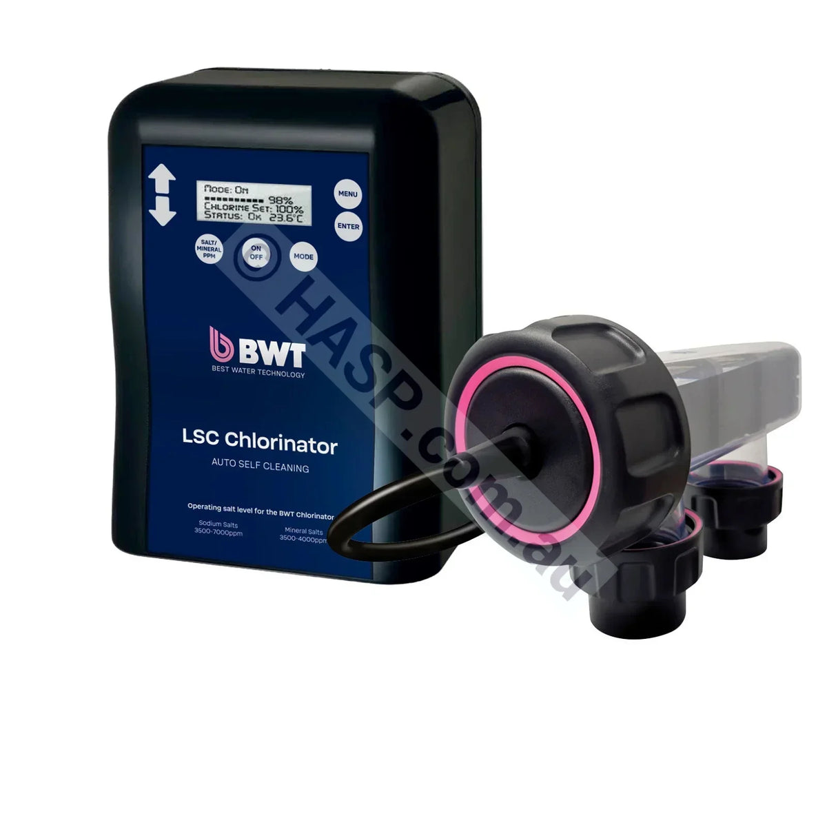 BWT LSC-25 chlorinator power pack and long life self cleaning cell