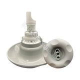 Edgetec Excess Spa Pool Jet - Twin Spin - Grey - Scallops - 100mm - Pool & Spa