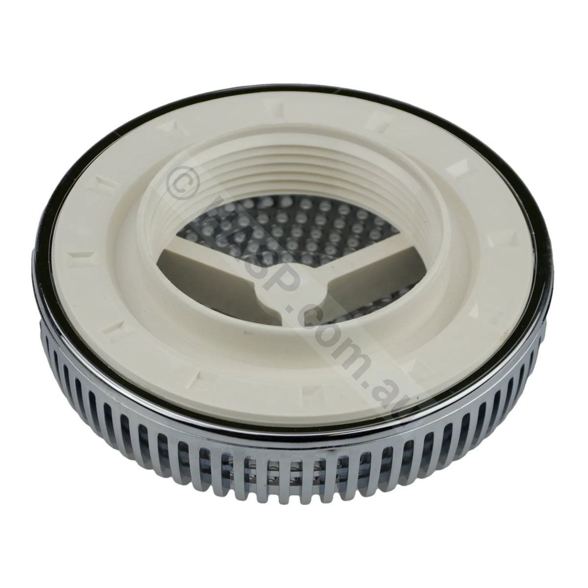 Edgetec Spa Bath Suction - Chrome - 100mm - 192lpm - Heater and Spa Parts