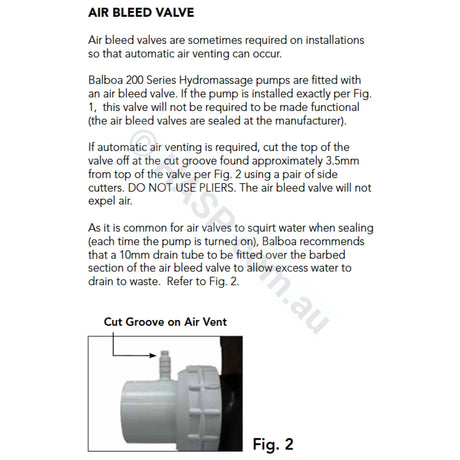 Onga Balboa 2391 1.25HP w/ 1.35kW Heater - Heated Spa Bath Pump - B-23910100 - Pump
