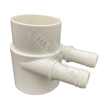 Spa Jet Manifold - 50mm pipe to 3/4’’/19mm Jet Hose - 2 Port - Plumbing & Fittings