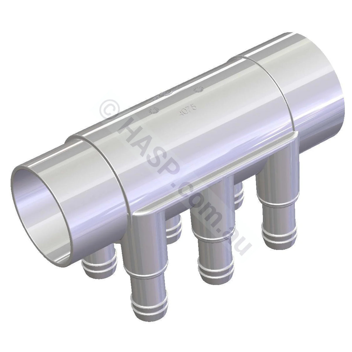 Spa Jet Manifold - 50mm pipe to 3/4"/19mm Jet Hose - 6 Port - Heater and Spa Parts
