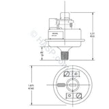 Tecmark Hydroquip Adjustable Pressure Switch - Universal - 1/8’’ NPT - 3902 3903 Electronic Parts